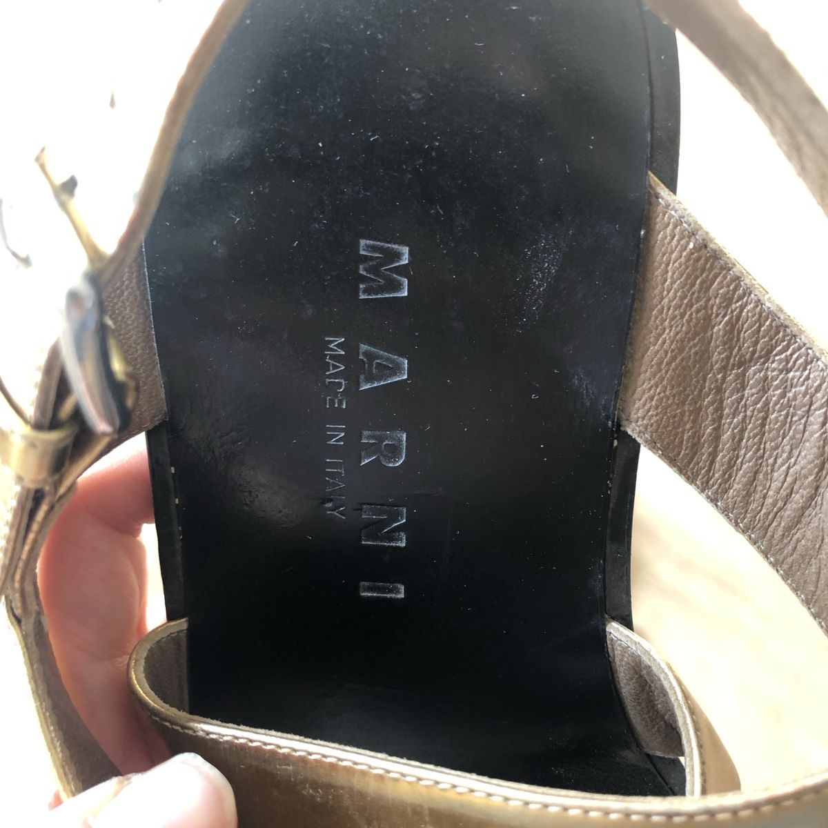 Marni Scarpe da donna: Sandales Marni en cuir doré – Usato da Genève venduto da vic_s9c5 2
