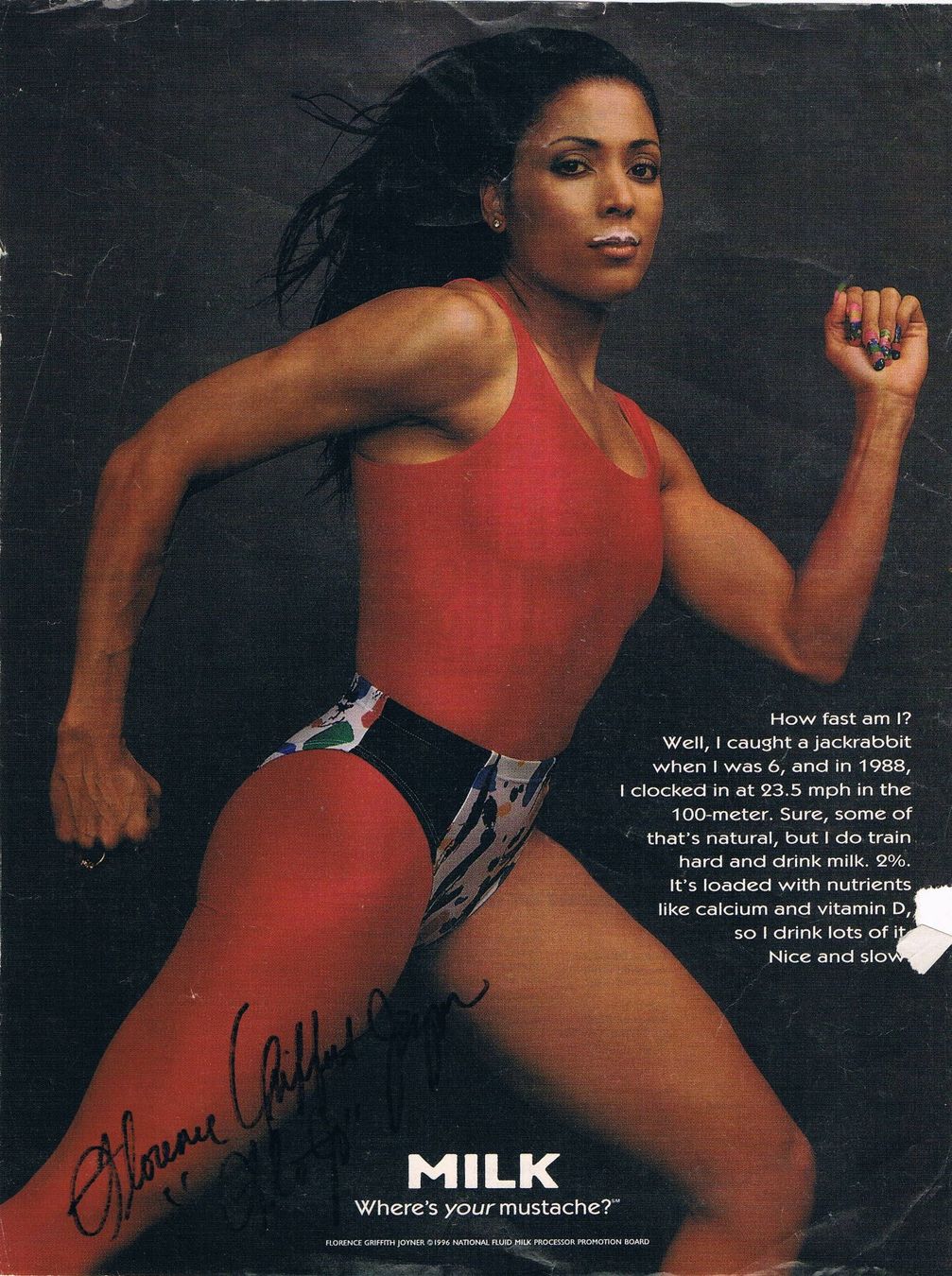Autografi: Florence Griffith Joyner 1959-98 Autogramm signiert Bild – Usato da Bischofszell venduto da Gottselig