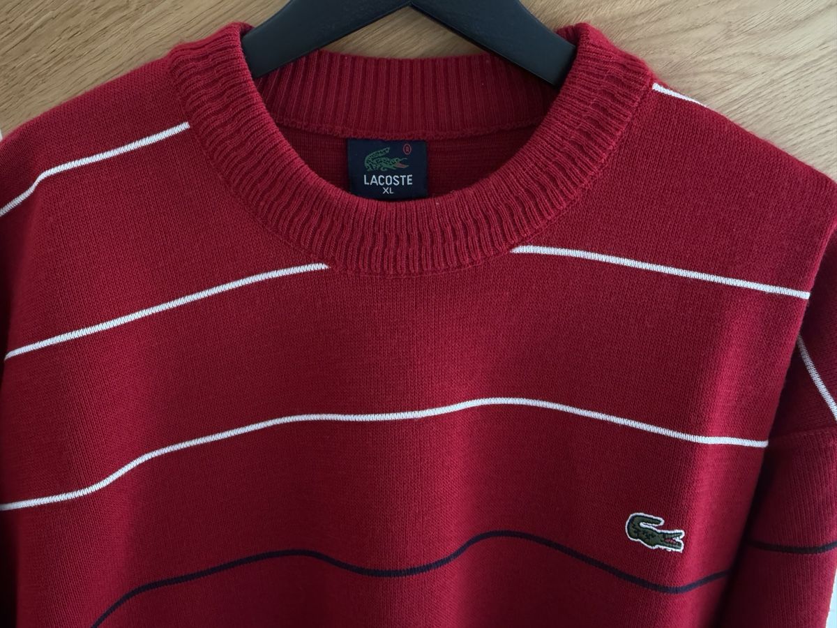 Lacoste Pullover & Sweatshirts: Lacoste Pullover rot gestreift Grösse XL – Gebraucht aus Uetikon am See von ansi2601
