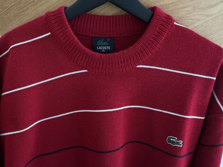 Lacoste Pullover rot gestreift Grösse XL