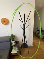 Appendiabiti nero metallo design ad albero moderno