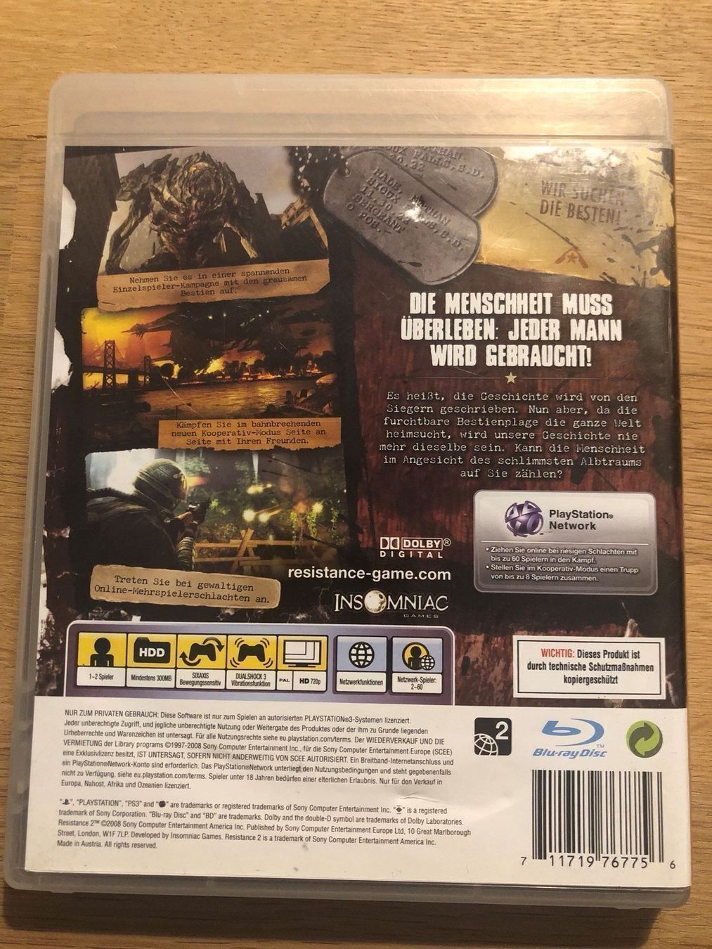 Sony Giochi: Resistance 2 für Ps3 – Usato da Kestenholz venduto da Inna09 1