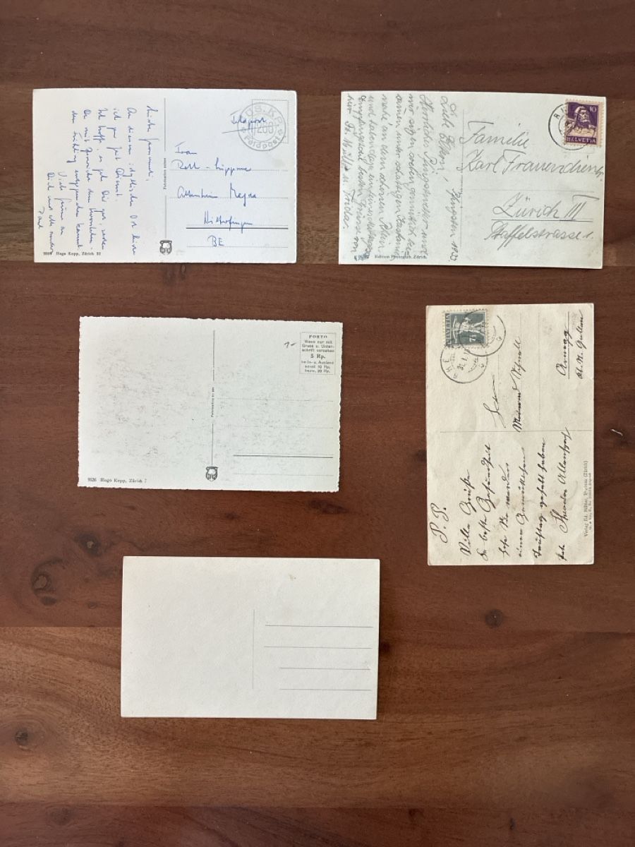 Ansichtskarten: 9 Ansichtskarten Schweiz von Rheinau ZH – Gebraucht aus Oftringen von Cla.vD.74 3