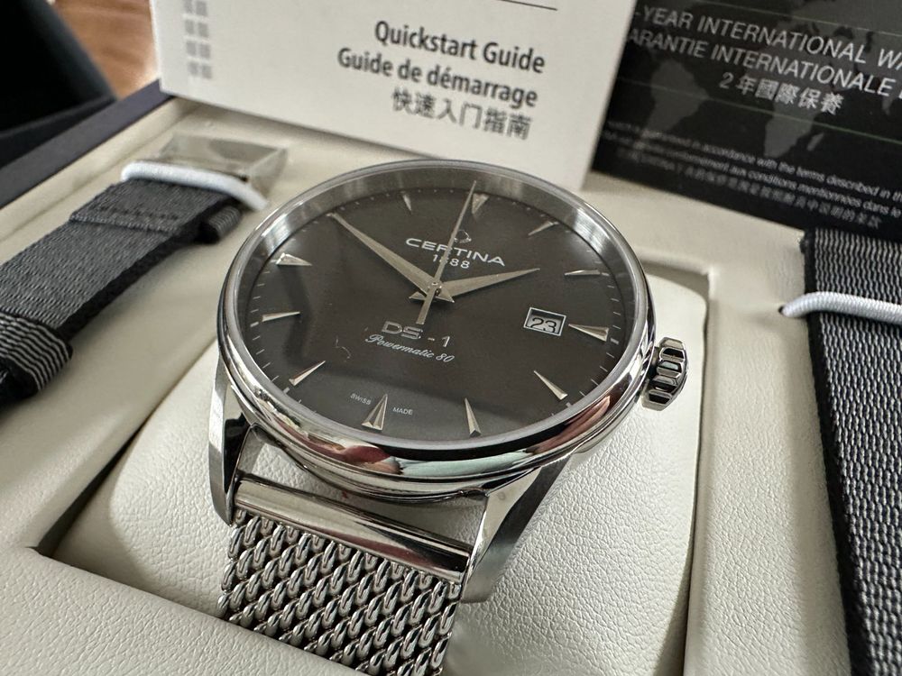 Certina Orologi: Certina DS-1 Powermatic 80 Herrenuhr, neu, mit Garantie – Nuovo e nell'imballaggio originale da Courlevon venduto da Topwatch3000 4