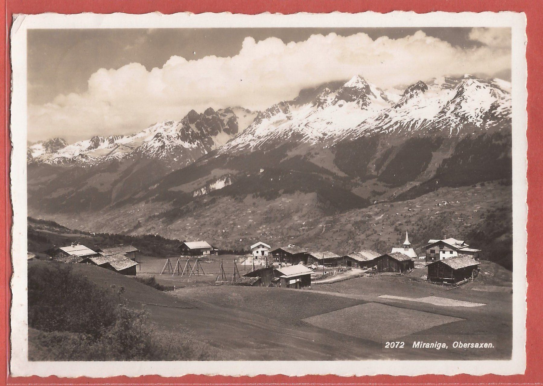 Ansichtskarten: Miraniga bei Obersaxen - 1940 – Gebraucht aus Fislisbach von Porano