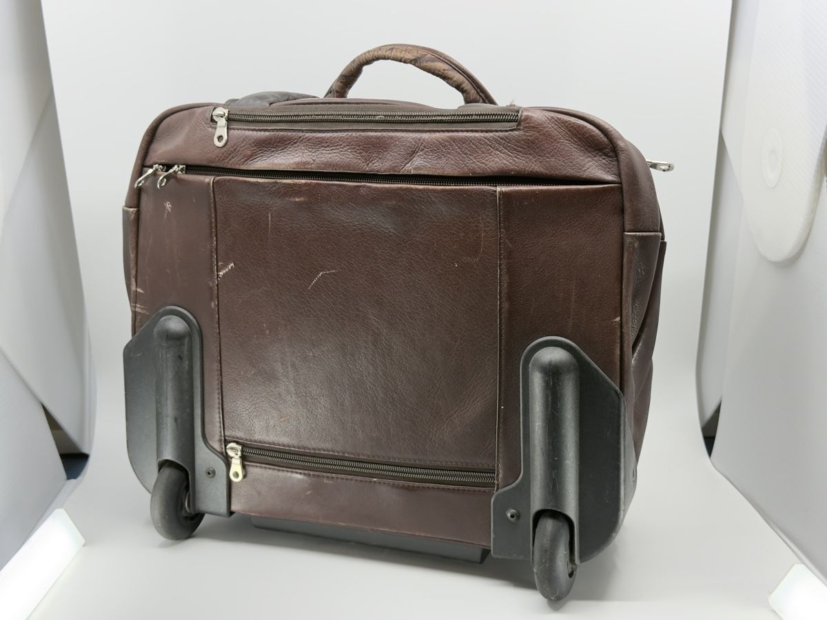 Borse: HAROLDS Ledertasche Rollkoffer braun, Vintage – Usato da Aarburg venduto da Spiderandman 1