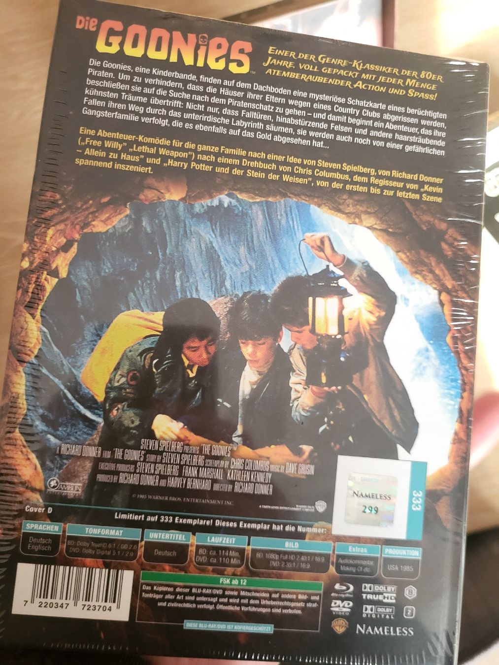 Tutti i DVDs: The Goonies Mediabook, plus eine Fan Edition edition. – Nuovo e nell'imballaggio originale da Zürich venduto da Knudell0 5