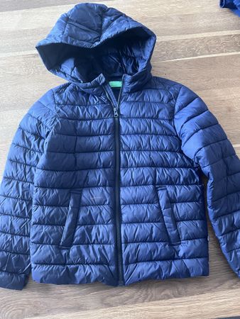 Benetton Kids' Padded Jacket - Navy Blue - Size 140 cm