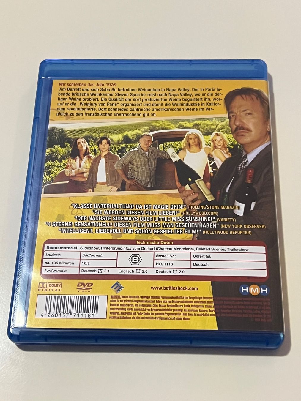 Tutti i DVDs: Bottle Shock - Blu-Ray – Nuovo (secondo la descrizione) da Altstätten SG venduto da sheamus 1