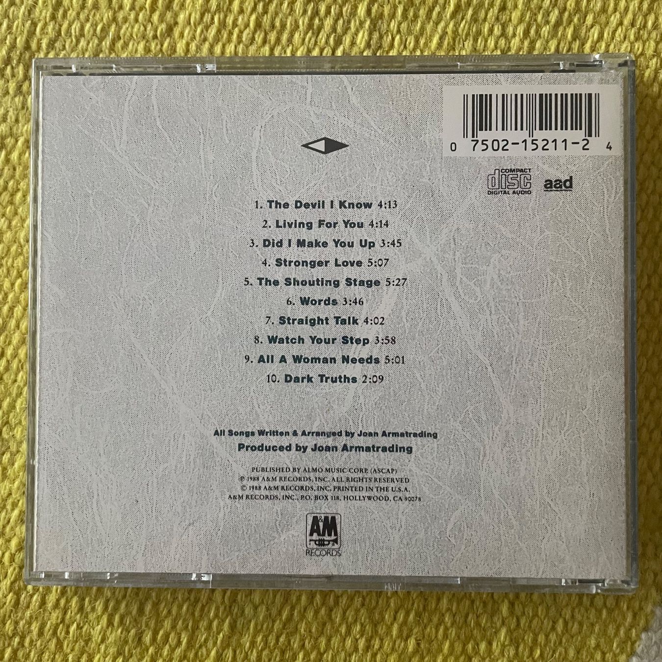 CD: JOAN ARMATRADING-THE SHOUTING STAGE – Usato da Rorschacherberg venduto da CD-Roli 1
