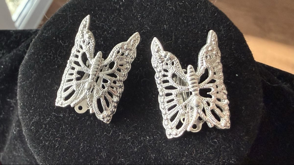 Orecchini pendenti & Orecchini a lobo: Wunderschöne Silber- Ohrclips🦋, Schmetterling – Nuovo e nell'imballaggio originale da Ebikon venduto da elischka 6