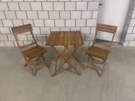 Klappbares Garten-/Balkonset aus Holz