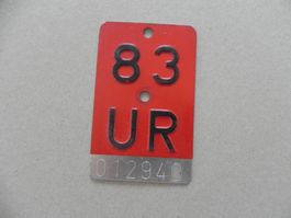 Velonummer Rad Velo Nummer Schild UR 83 Uri 1983 Geschenk