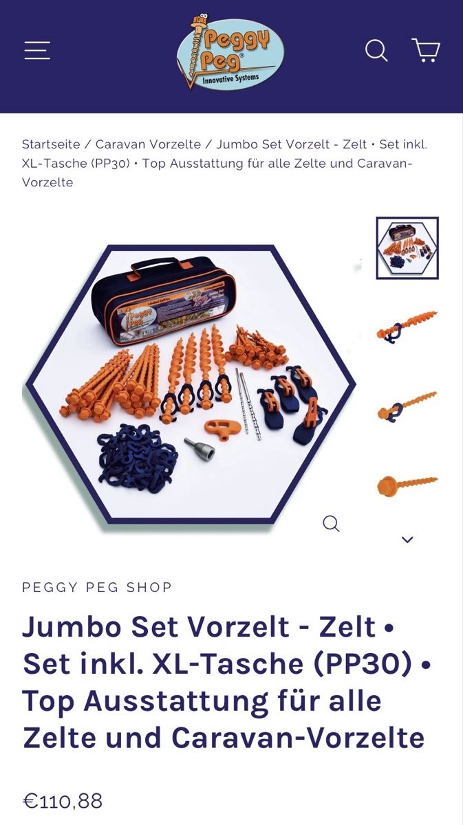 Verande & Tende da sole: Zeltheringe Peggy Peg – Usato da Fischenthal venduto da Druide68 1