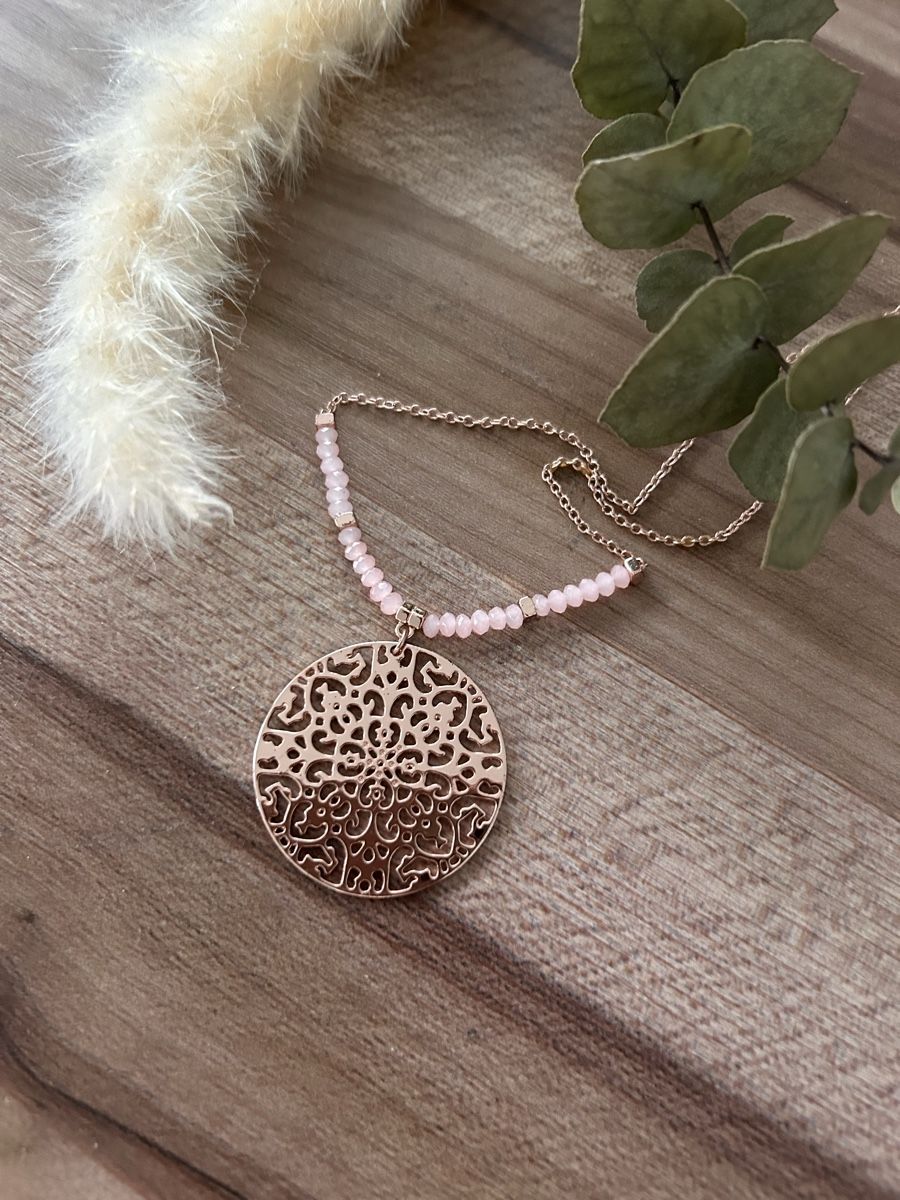 Catenine: Modische Halskette mit Amulett rosegold – Usato da Erlinsbach SO venduto da hallon480 1