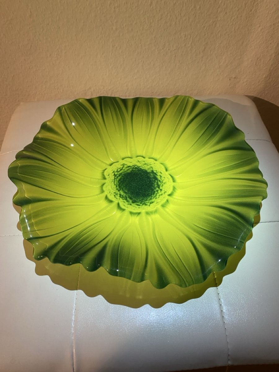 Schalen: Waltherglas, gelb-grün, Durchmesser 30cm – Neu (gemäss Beschreibung) aus Männedorf von Maru83