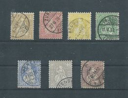 1867 Sitzende Helvetia ZNr. 37 - 43 Kat. Fr. 410.-