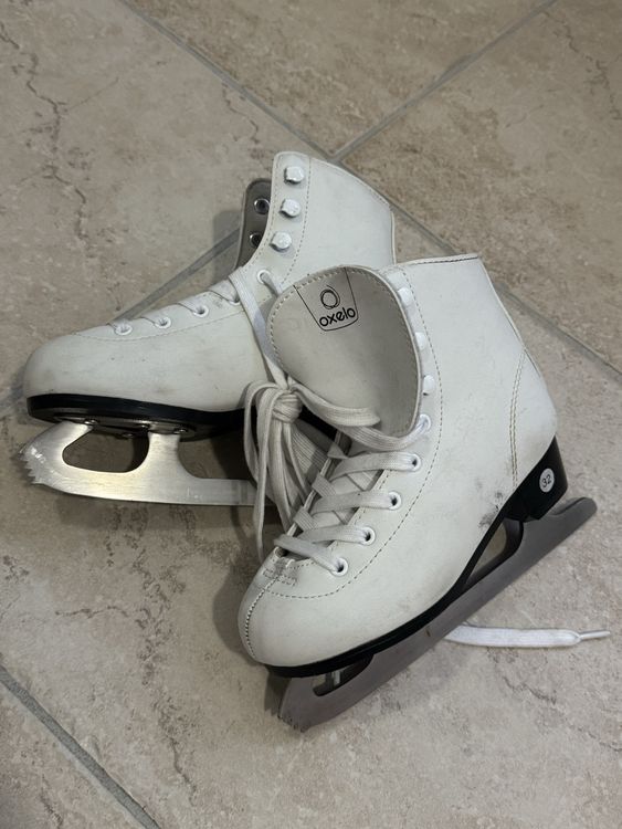 Anciens Patins à Glace En Cuir Vintage Silvretta - Made In Tchécoslovaquie - Hockey