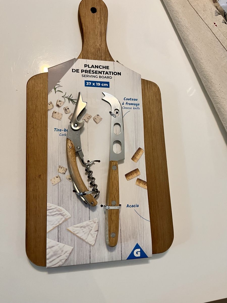 Articoli in legno: Planche à fromage et accessoires - Idéale pour l'apéro – Nuovo e nell'imballaggio originale da Denges venduto da etoileZ 1