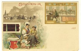 Alte AK Litho Souvenir SUCHARD SCHWYZ