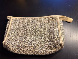 Vintage Kosmetiktasche, gesteppt, mit Blumenmuster!