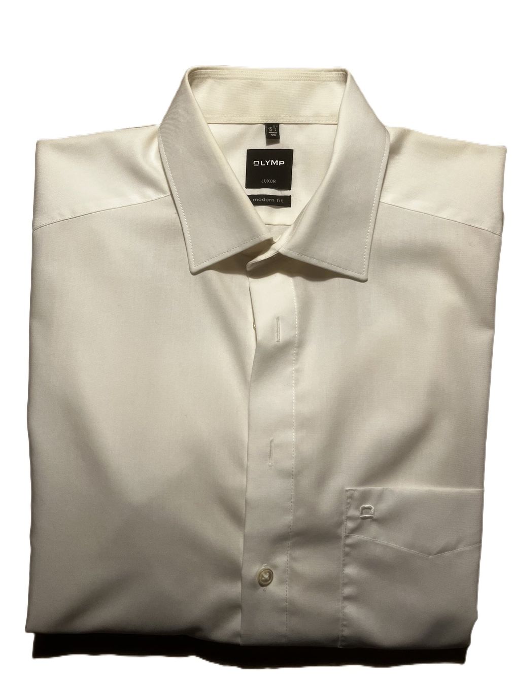 Camicie: Herren Hemd Olymp, weiss-ecru Gr. 40 – Usato da Bern venduto da Danijar01