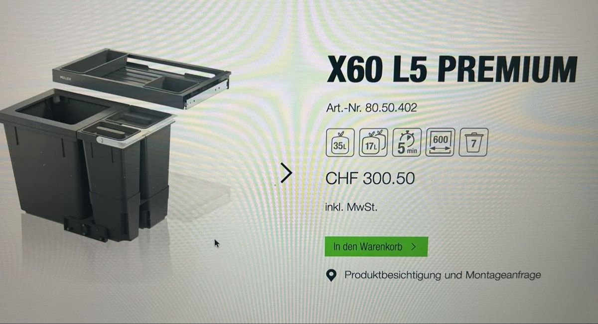 Müllex Poubelles: Abfall System Müllex X60L5 NEU – Neuf avec emballage d'origine à Fehren par Frischki