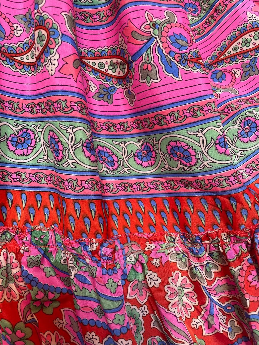 Vestiti: Boho Stufenmaxikleid aus Kunstseide – Usato da Sigriswil venduto da ck56 5