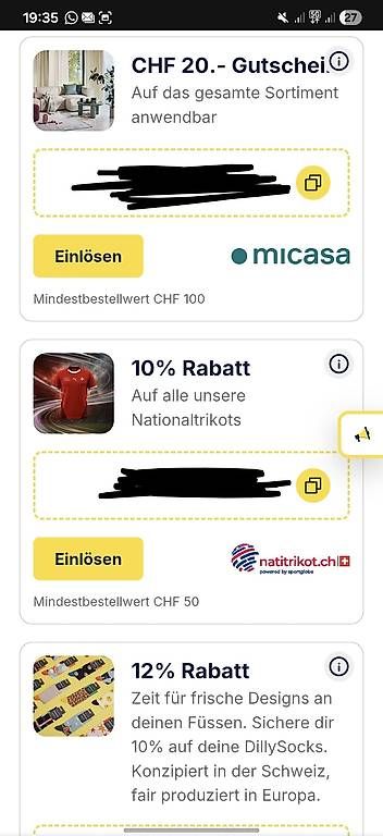 Buoni: Verschiedene Gutscheine – Usato da Stettlen venduto da jas_cd9n