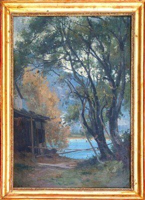 Gemälde: Auguste Bachelin (1830-1890) – Gebraucht aus Montmelon von canelle-12 1