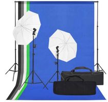 Fotostudio-set mit Beleuchtung und Hintergrund / Nr.112
