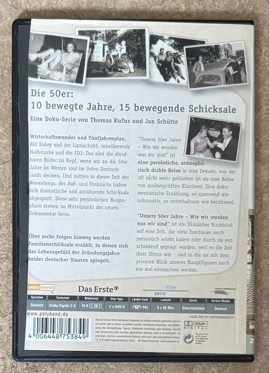 Tutti i DVDs: UNSERE 50ER JAHRE  – Nuovo (secondo la descrizione) da Dietikon venduto da AndreaSch01 1