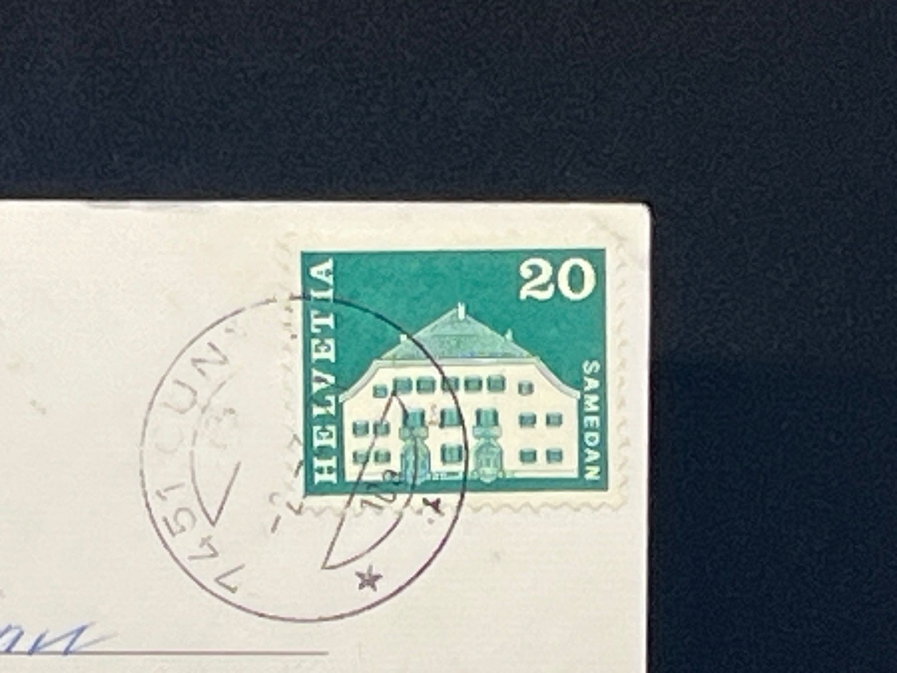 Cartoline postali: Savognin mit Piz Mitgel – Usato da Widnau venduto da Brusi9 1