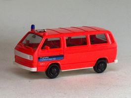 VE1- Herpa VW T3 Bus Feuerwehr Tagesleuchtfarbe
