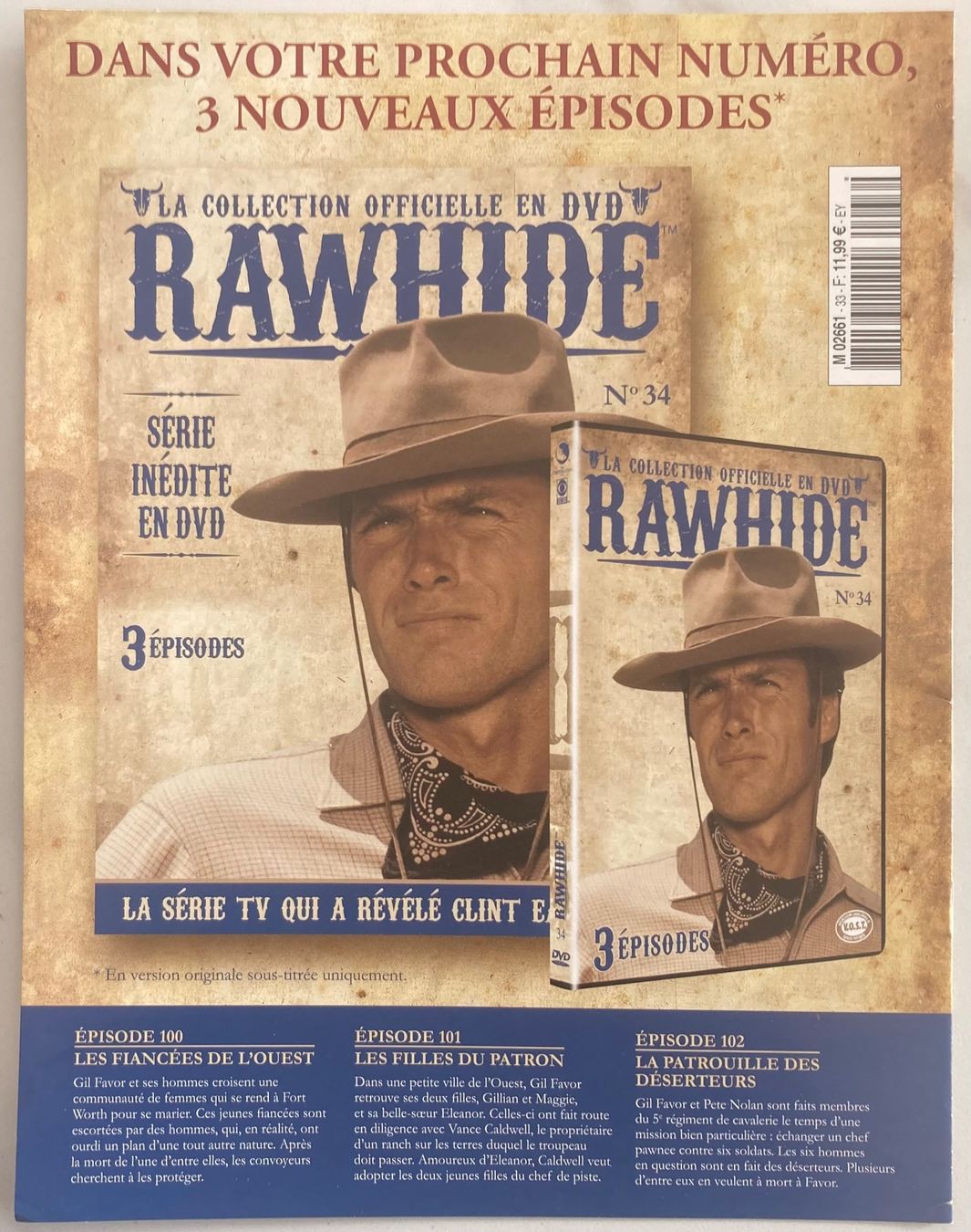 Tutti i DVDs: CLINT EASTWOOD - RAWHIDE N°33 – Usato da Poliez-Pittet venduto da Newtown-Records 2