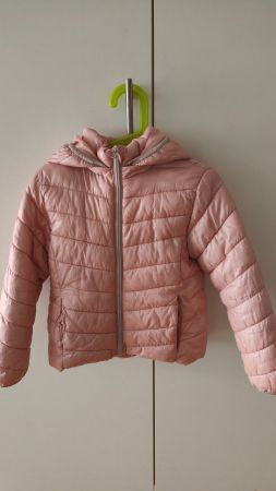 Kinder Steppjacke H&M rosa mit Kapuze Grösse 110/116