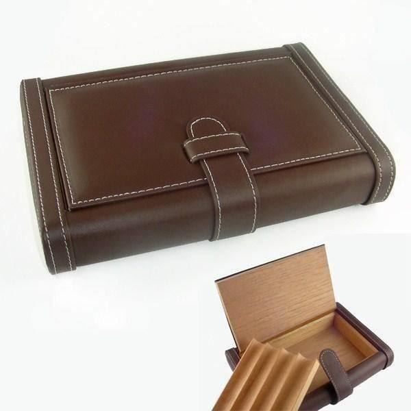 Humidore: Reisehumidor 4 / Etui Lederbezug, genäht – Neu (gemäss Beschreibung) aus Schmerikon von Fuse4
