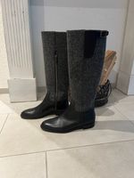 Neuwertige LEDER Stiefel Navyboot schwarz Gr. 36 - 221197