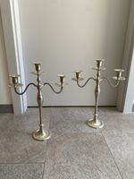Bougeoirs argentés x2 