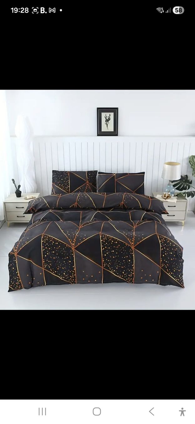 Biancheria da letto: Black Gold Star 240cm×220cm – Nuovo e nell'imballaggio originale da Sirnach venduto da donatogalella82