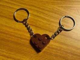 Schlüsselanhänger Herz ❤️ Glücksbringer Valentinstag Lego