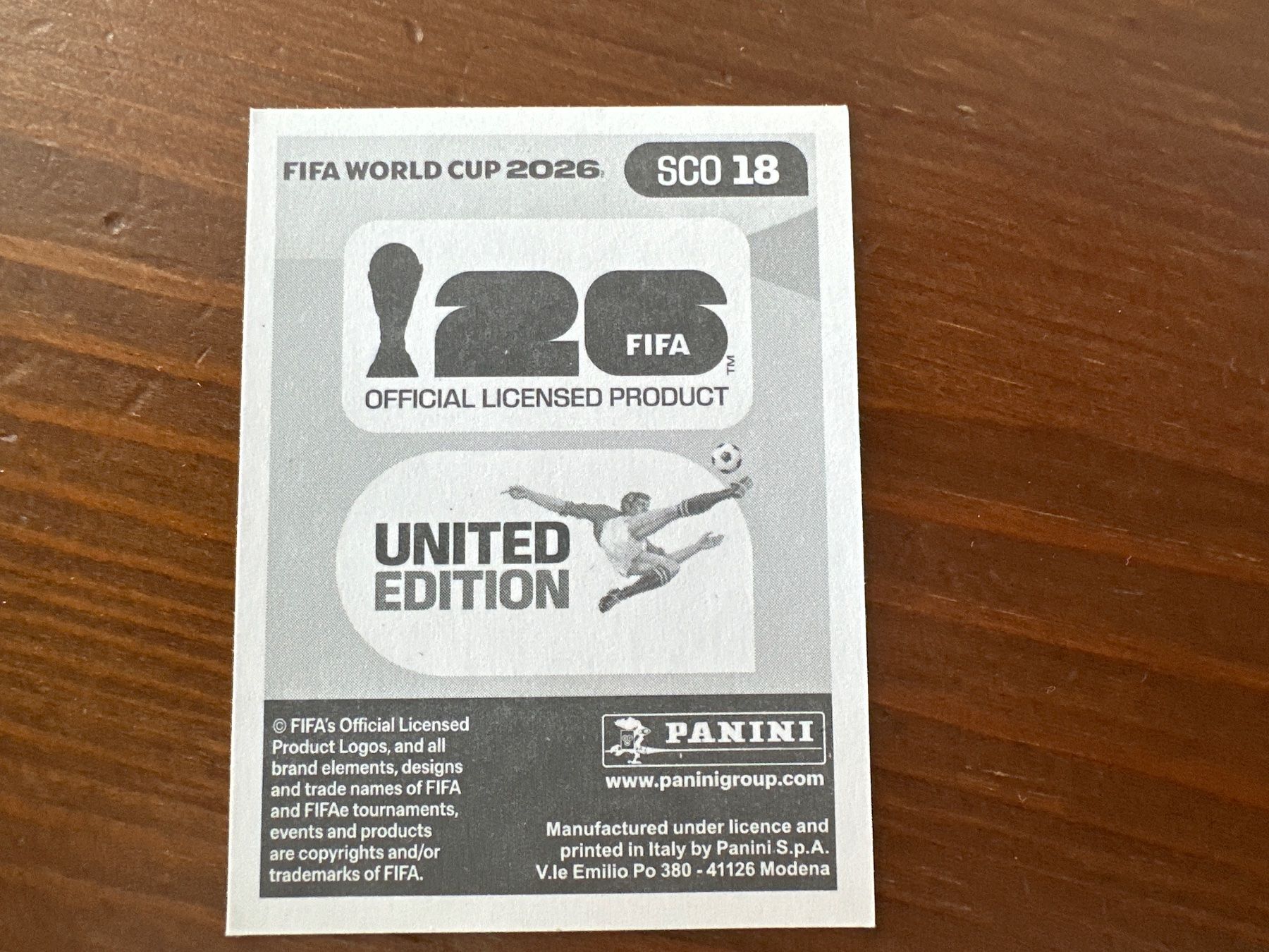 Panini Carte collezionabili: Panini SCO 18 FIFA World Cup 2026 – Nuovo e nell'imballaggio originale da Würenlos venduto da gtvlady_82 1