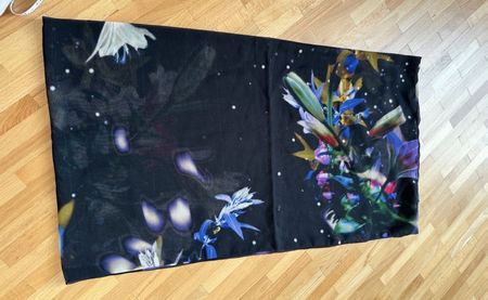 Scarf floral print black new