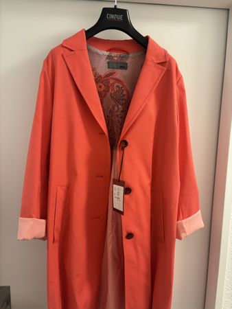 Neu mit Etikett: Cinque Trenchcoat / Mantel Koralle – Gr. 42