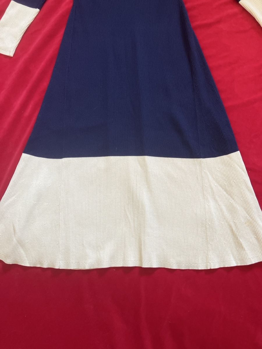 Vestiti: Iris & Ink Kleid marine/beige Grösse M gerippt – Nuovo (secondo la descrizione) da Muralto venduto da jac_hkz5 4
