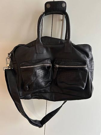 Leder-Tasche - Weekender - navy - Cowboysbag