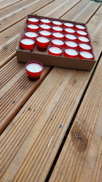 24 Stück Weihnachts Teelichter - Duftkerzen In Weihnachtsbaum Form Mit 3 Düften