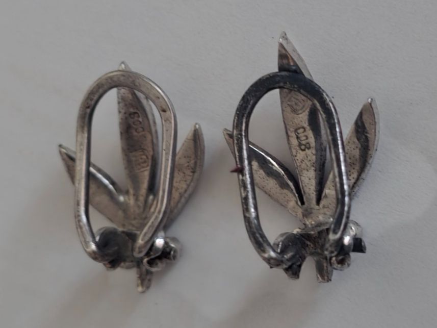 Orecchini pendenti & Orecchini a lobo: Ohrclips vintage Silber 800 – Usato da Wittenbach venduto da rose_rosi 3