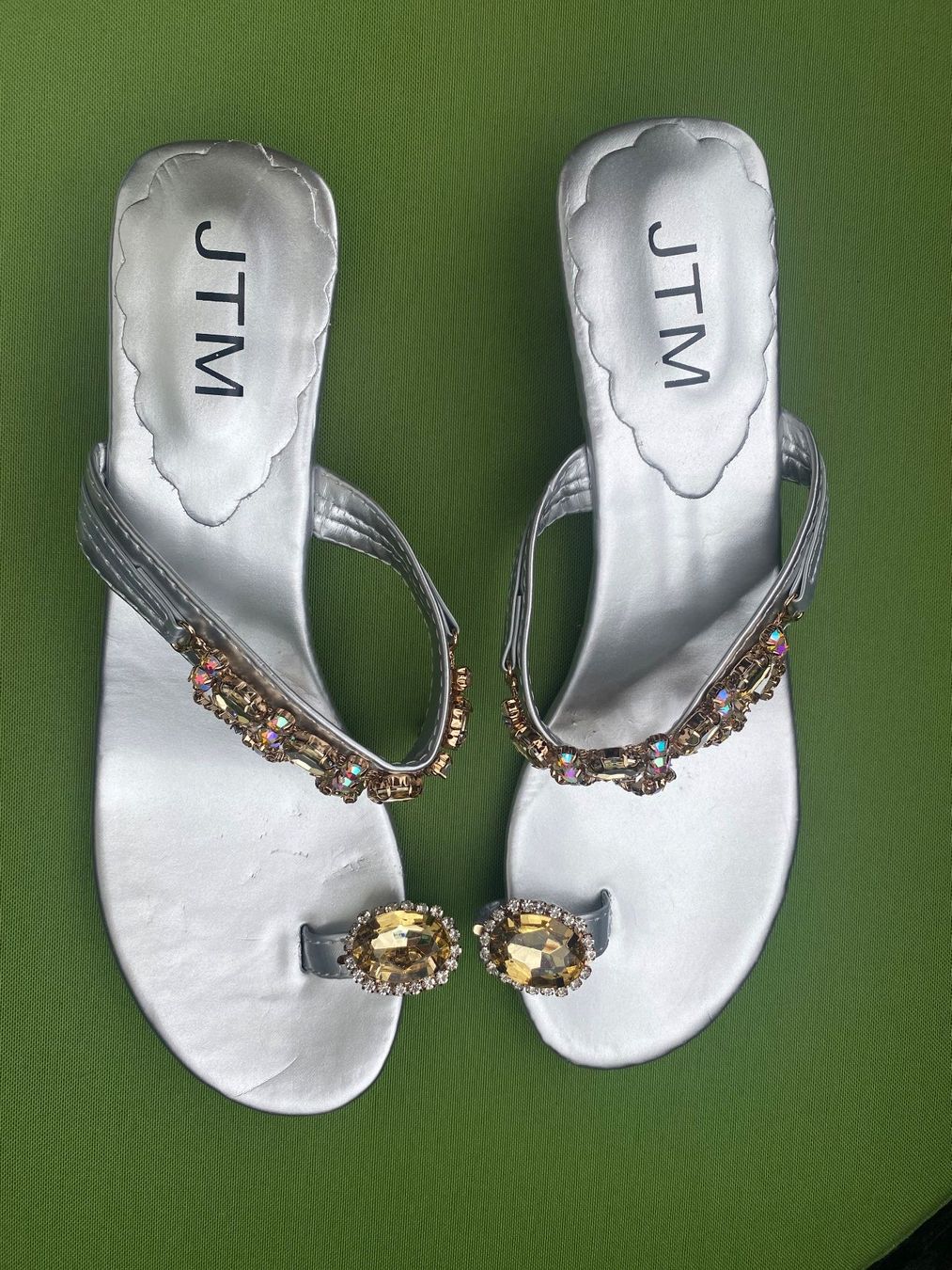 Chaussures femmes: SUMMERTIME - stylische/edle Flip-Flops mit Décor, silber, 39 – Neuf (Voir description) à Winkel par ferrari2022 4