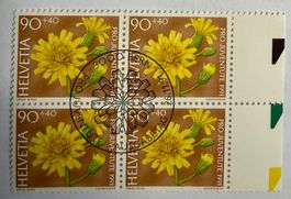 Briefmarken Pro Juventute 1991 - Ausgabetag - bloc de 4